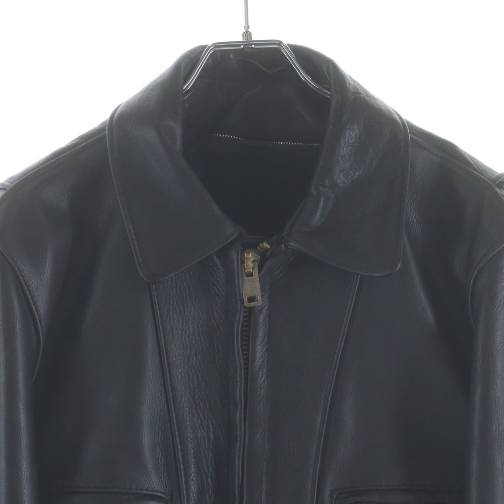 SCHOTT(ショット) 680 裏地ボア シングル レザー ライダースジャケット ブラック