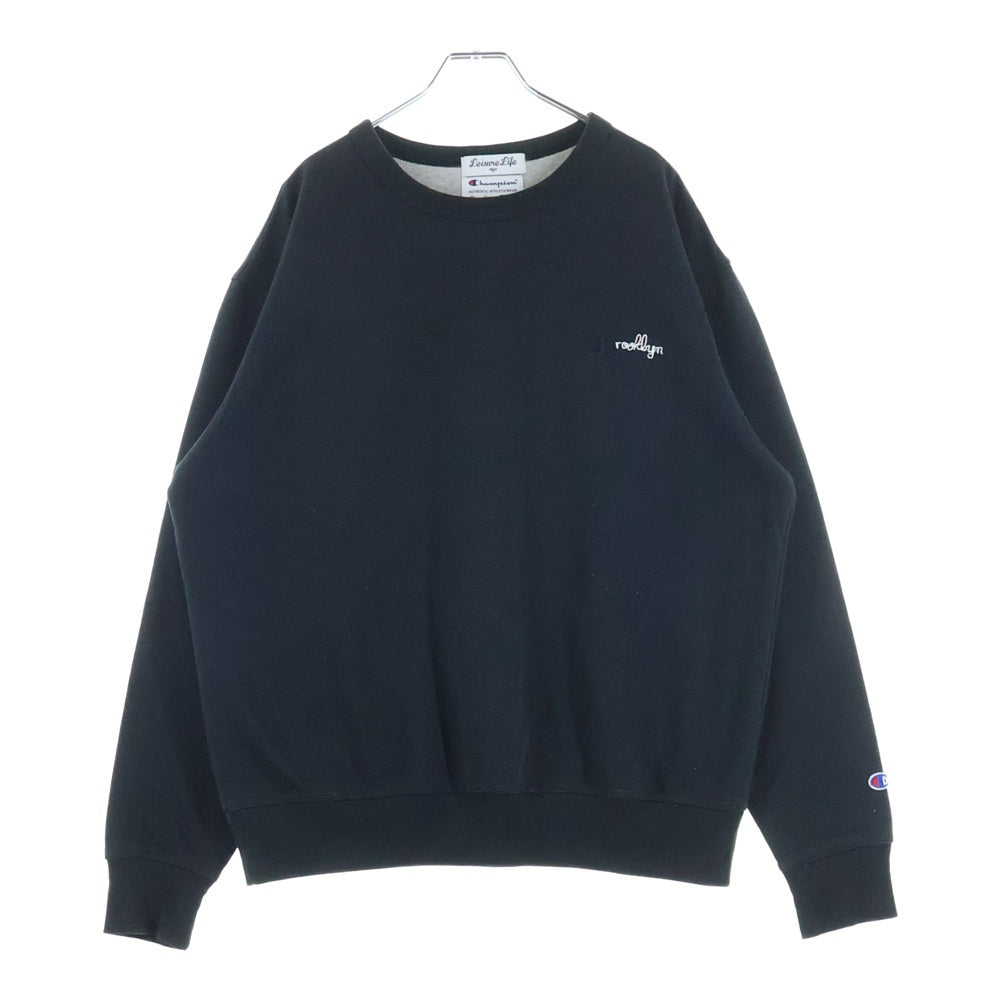 CHAMPION(チャンピオン) ×LEISURE LIFE NYC スウェットトレーナー ブラック