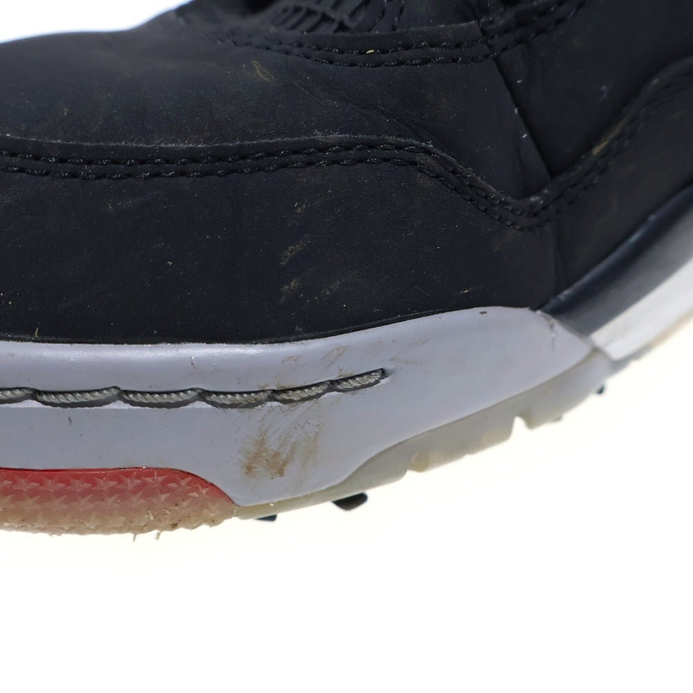 NIKE(ナイキ) AIR JORDAN 4 GOLF BRED エアジョーダン4 ゴルフ ブレッド CU9981-002 US10/28.0cm ブラック/レッド
