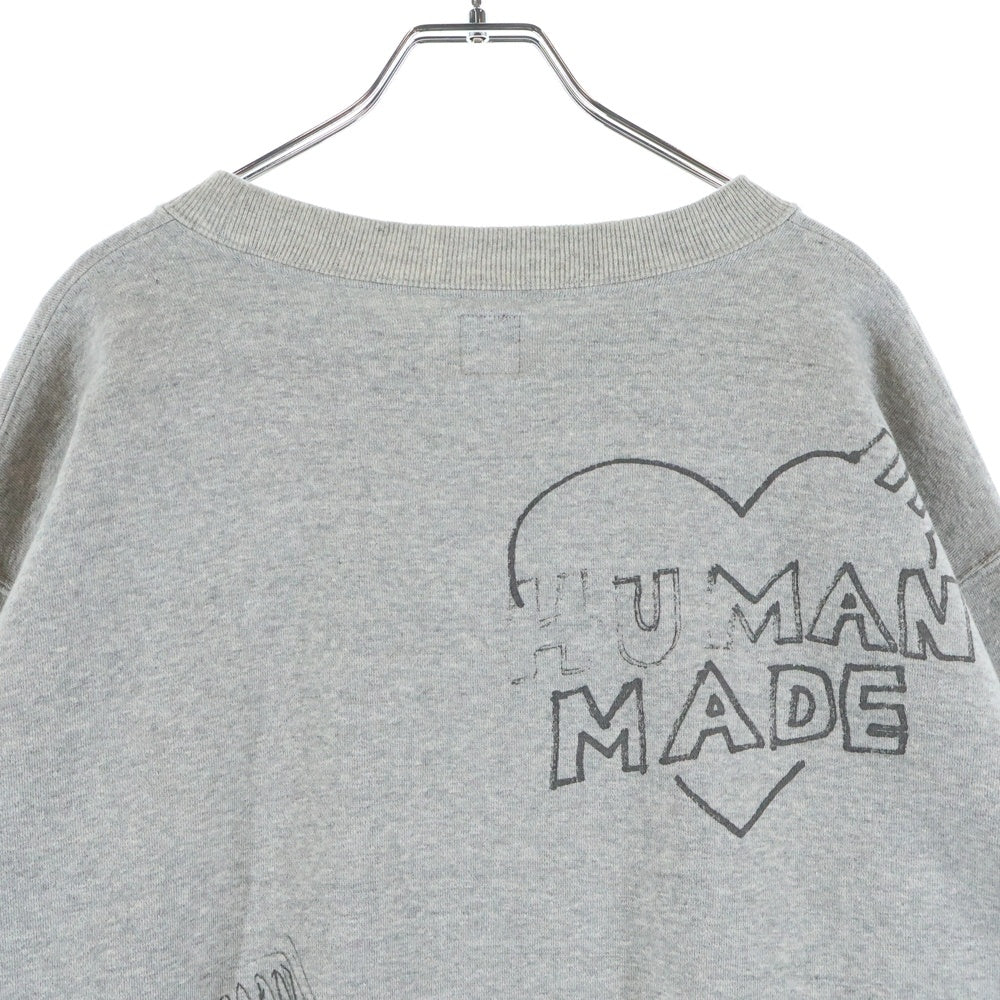 HUMAN MADE(ヒューマンメイド) GRAFFITI SWEATSHIRT 総柄スウェットトレーナー HM28CS022 グレー