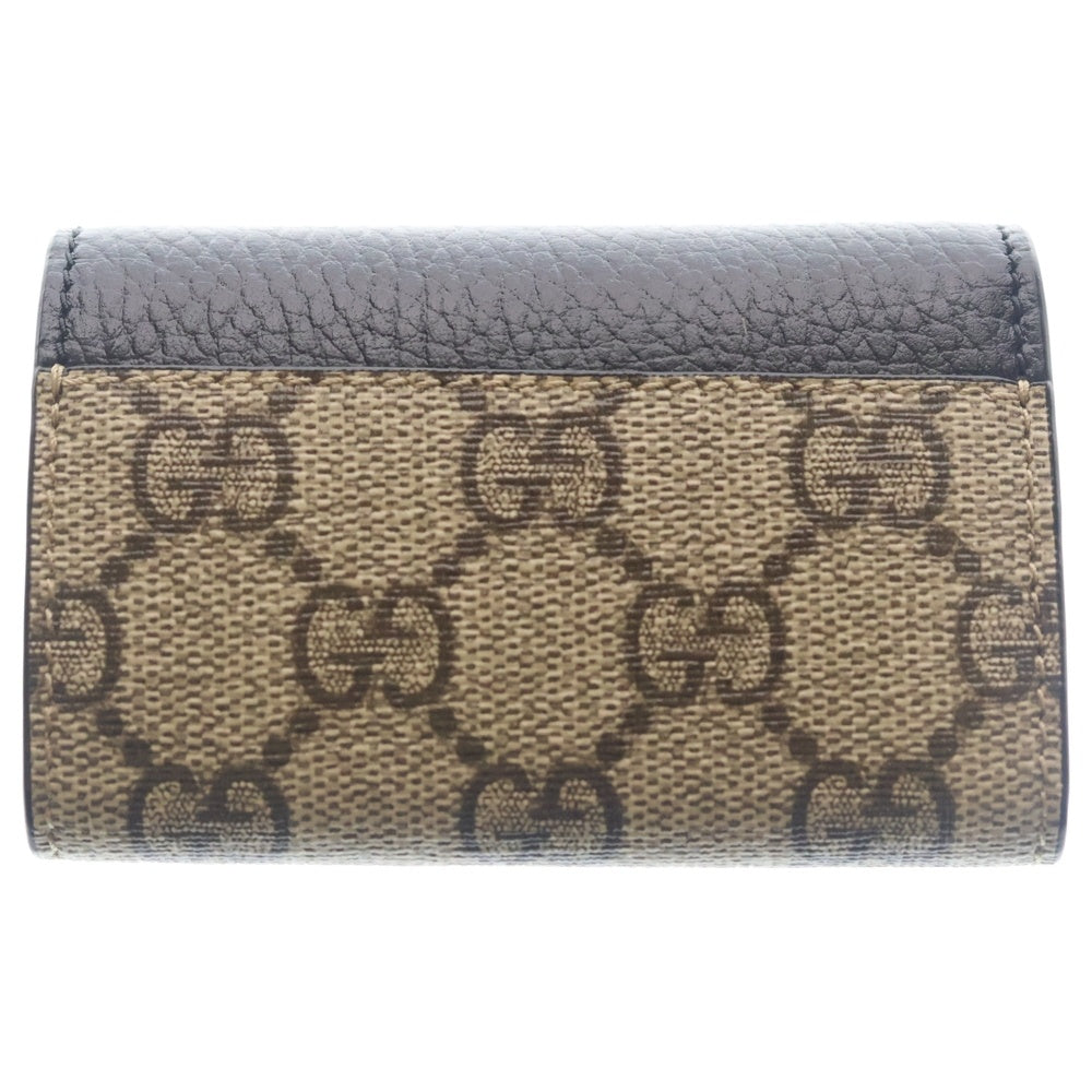 GUCCI(グッチ) PETITE MARMONT GGロゴ キーケース ブラウン/ブラック 456118