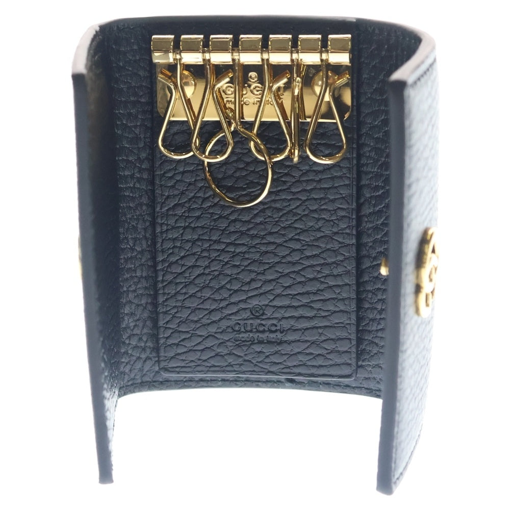 GUCCI(グッチ) PETITE MARMONT GGロゴ キーケース ブラウン/ブラック 456118