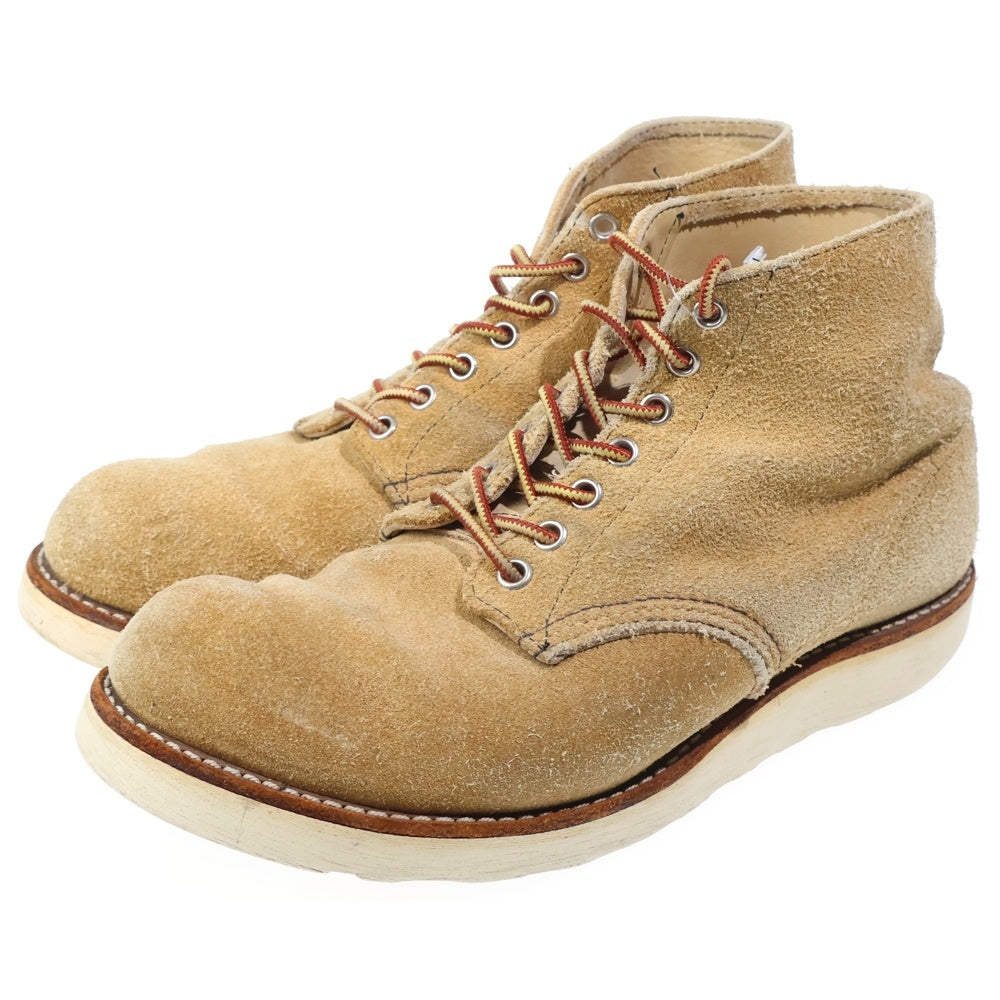 RED WING(レッド ウイング) 90s 6-INCH CLASSIC ROUND 刺繍羽タグ 6インチ クラシックラウンド スウェード ブーツ ベージュ 8167