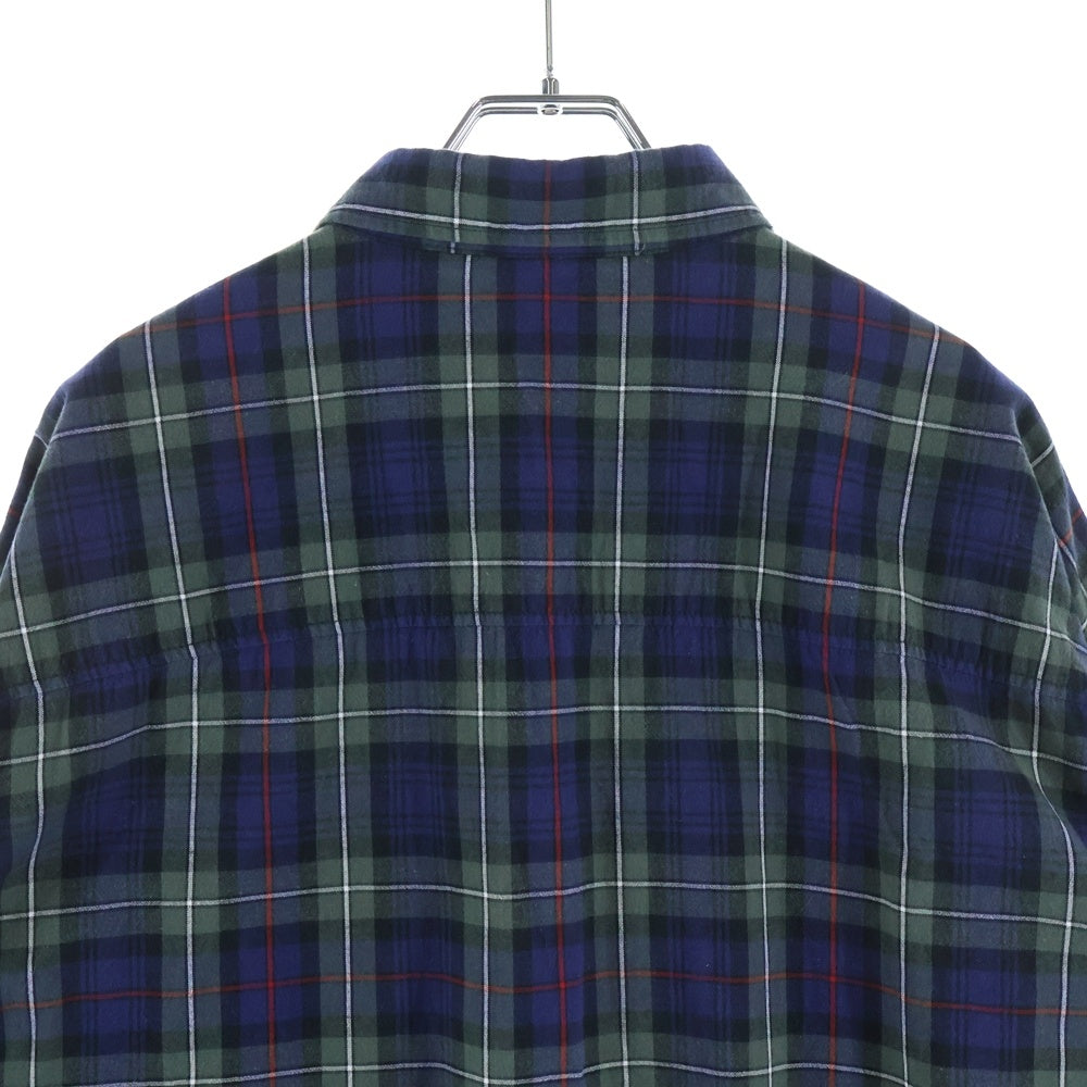 NEIGHBORHOOD(ネイバーフッド) 24SS TARTAN CHECK SHIRT LS チェック柄 コットン 長袖シャツ パープル 241BENH-SHM01
