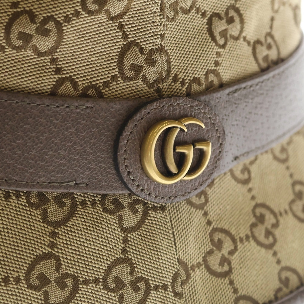 GUCCI(グッチ) GGキャンバス バケット フェドラハット 帽子 ベージュ 576587 4HG62