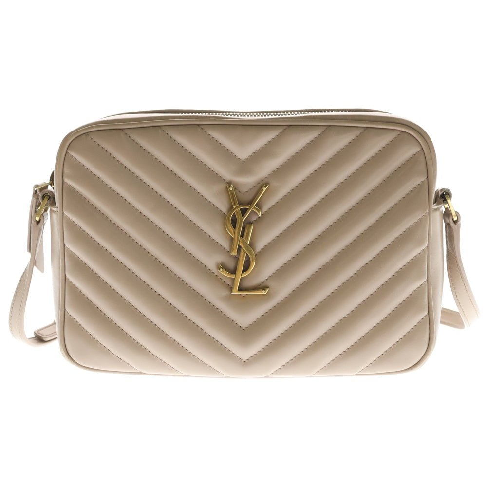 YVES SAINT LAURENT(イヴサンローラン) LOU CAMELA キルティング カメラバッグ ショルダーバッグ べージュ レディース 715232