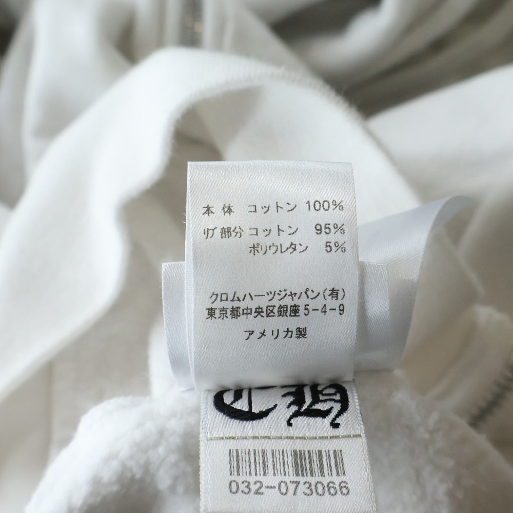 CHROME HEARTS(クロムハーツ) SWTSHRT HD ZIP バックホースシュー 袖フローラルプリント ジップアップフーディーパーカー ホワイト
