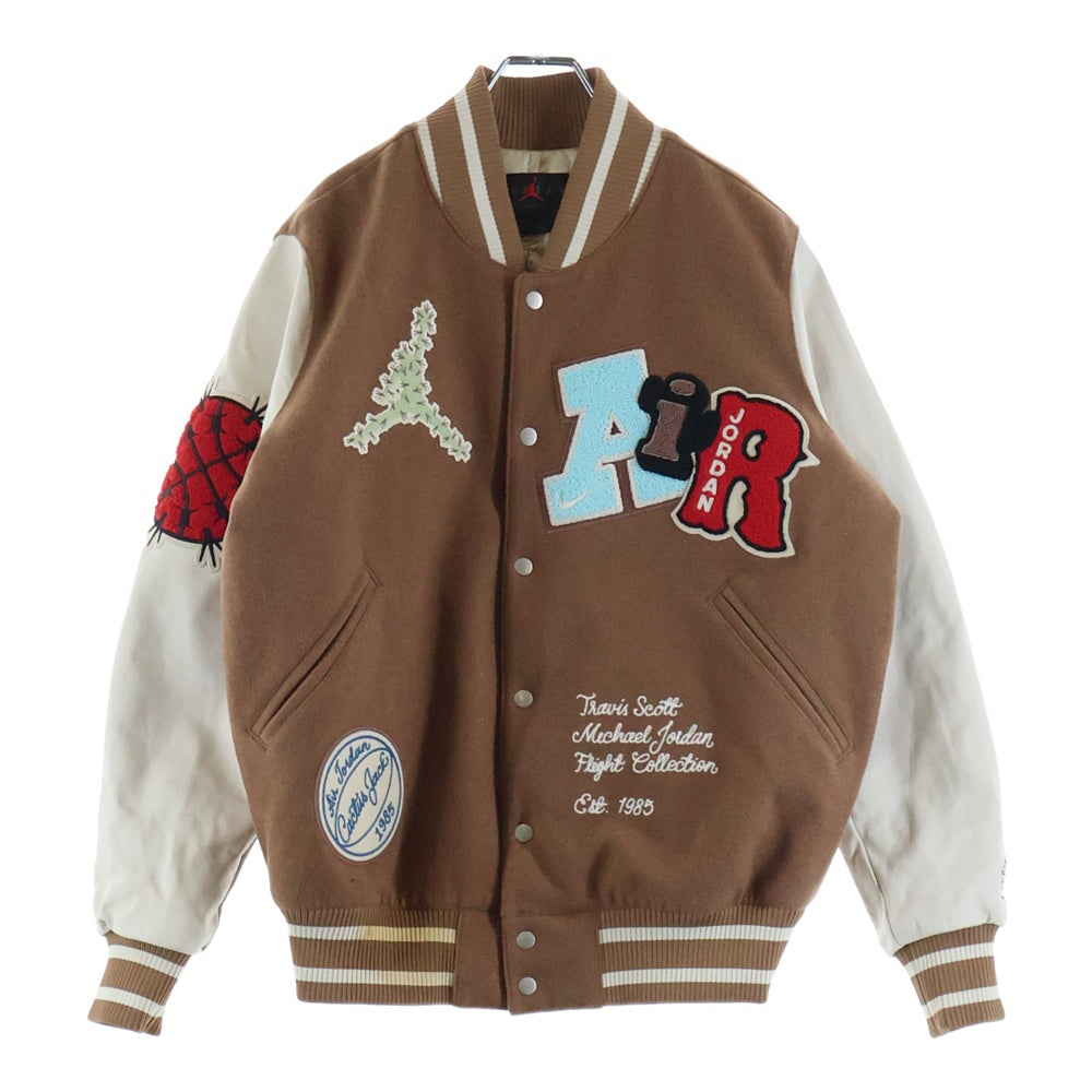 NIKE(ナイキ) ×Travis Scott Varsity Jacket スタジャン ワッペン ブラウン DO4103-256