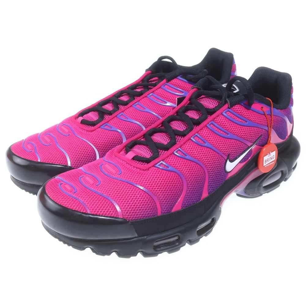 NIKE(ナイキ) AIR MAX PLUS FIREBERRY/WHITE-BLACK-PURE PURPLE 604133-610 エアーマックス プラス ローカットスニーカー ピンク/ブラック US10/28cm