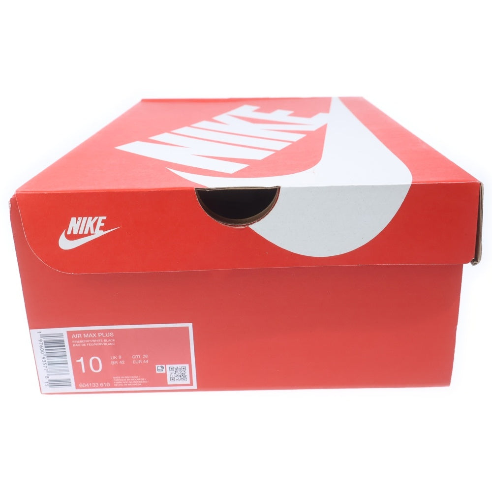 NIKE(ナイキ) AIR MAX PLUS FIREBERRY/WHITE-BLACK-PURE PURPLE 604133-610 エアーマックス プラス ローカットスニーカー ピンク/ブラック US10/28cm
