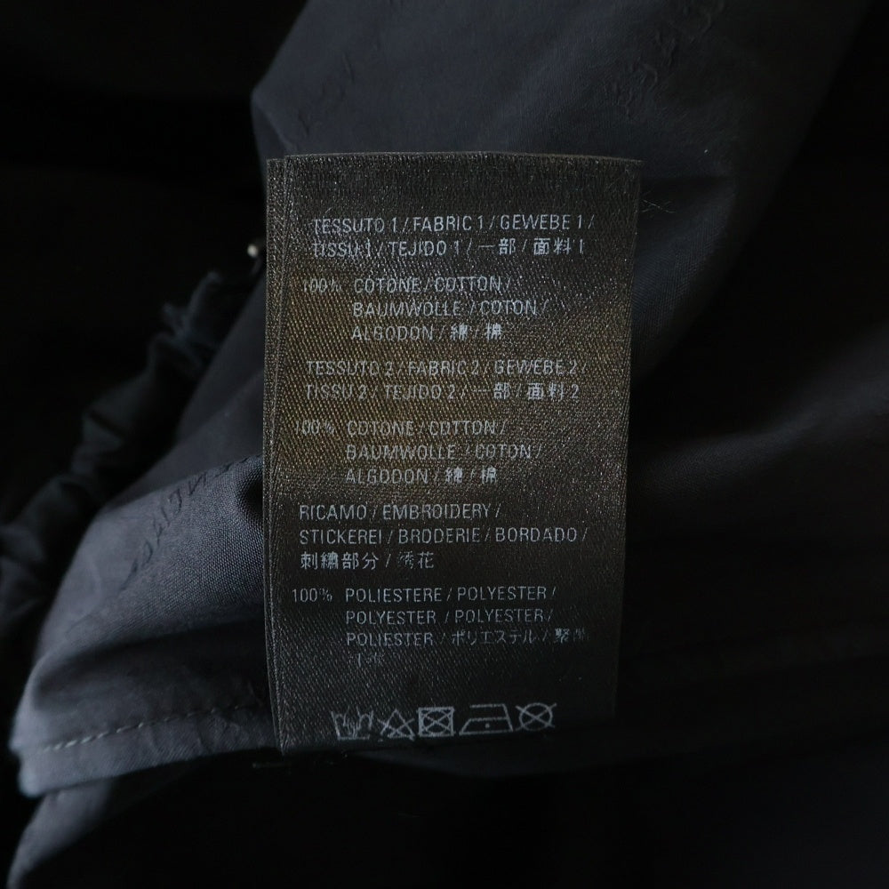 BALENCIAGA(バレンシアガ) 19SS TRACKSUIT POPLIN SHIRT JACKET ロゴ刺繍 バイカラー ナイロン トラックジャケット ブラック/ホワイト 571434 TEM21