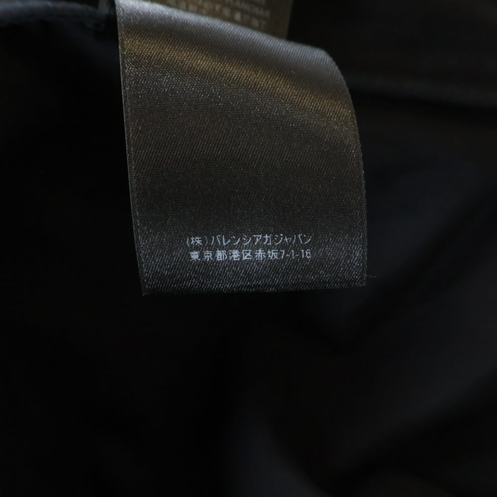 BALENCIAGA(バレンシアガ) 19SS TRACKSUIT POPLIN SHIRT JACKET ロゴ刺繍 バイカラー ナイロン トラックジャケット ブラック/ホワイト 571434 TEM21