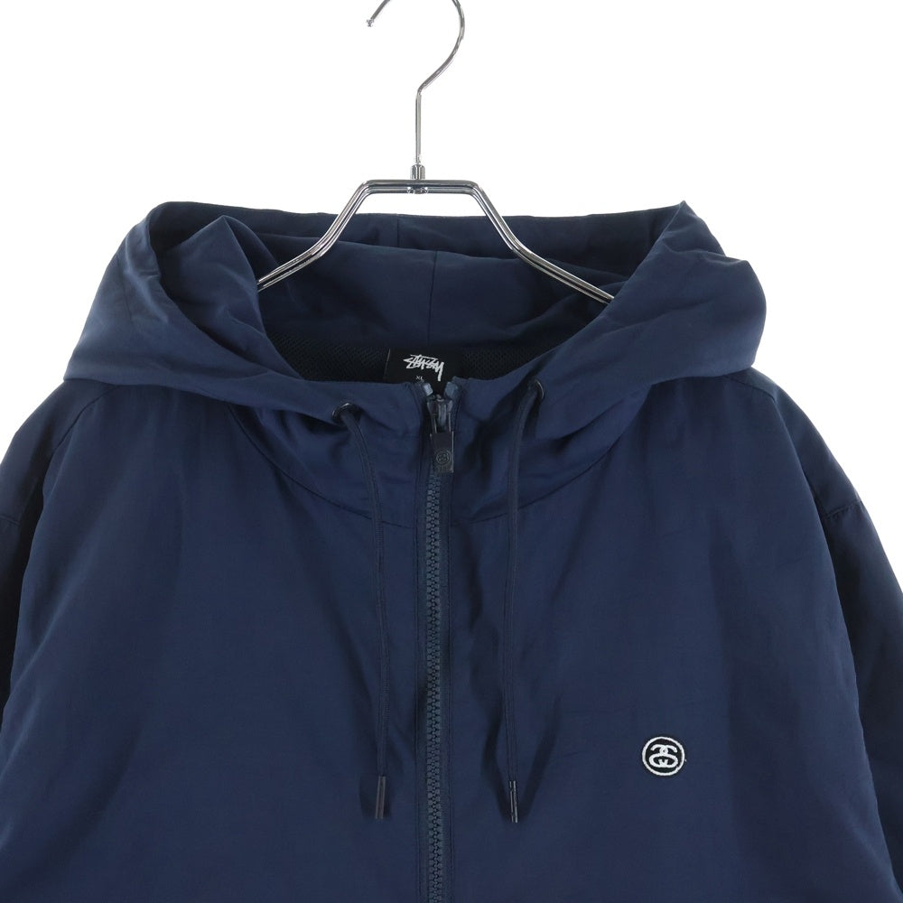 STUSSY(ステューシー) 90s OLD NYLON ZIP UP JACKET ナイロン ジップアップジャケット ネイビー/レッド