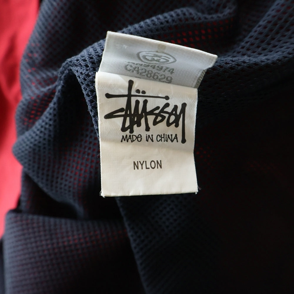 STUSSY(ステューシー) 90s OLD NYLON ZIP UP JACKET ナイロン ジップアップジャケット ネイビー/レッド