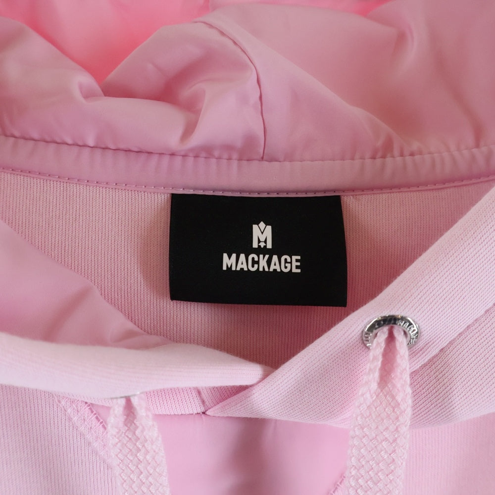 MACKAGE(マッカージュ) DOUBLE FACE JERSEY プルオーバーパーカー ピンク KRYS-R
