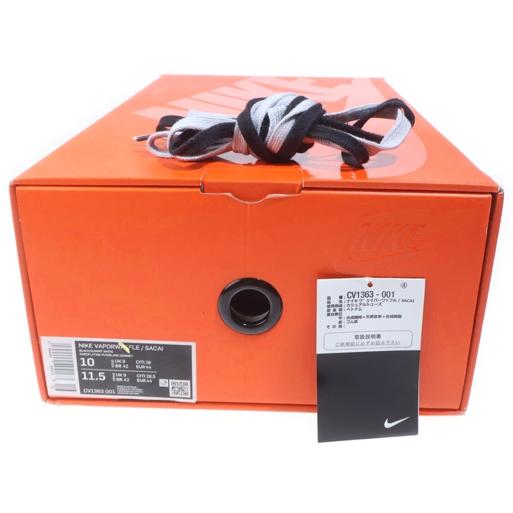 NIKE(ナイキ) ×sacai VAPOR WAFFLE SP CV1363-001 サカイ ヴェイパーワッフル ローカットスニーカー ブラック US10/28.0cm