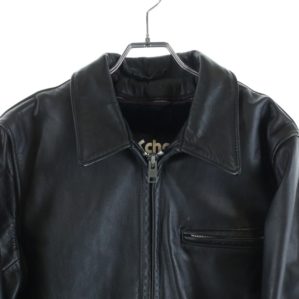 SCHOTT(ショット) Leather Jacket シングルレザージャケット ライナー付き ブラック