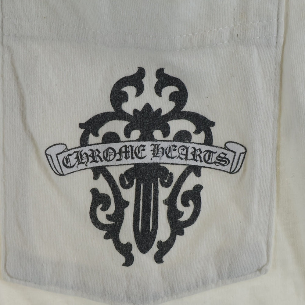 CHROME HEARTS(クロムハーツ) MADE IN HOLLYWOOD DAGGER TEE ハリウッド ヴァインダガー ポケット半袖Tシャツ カットソー ホワイト