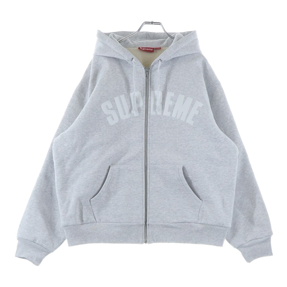 SUPREME(シュプリーム) 25AW Arc Thermal Lined Zip Up Hooded Sweatshirt アーチロゴ 裏地サーマル ジップアップパーカー フーディー グレー