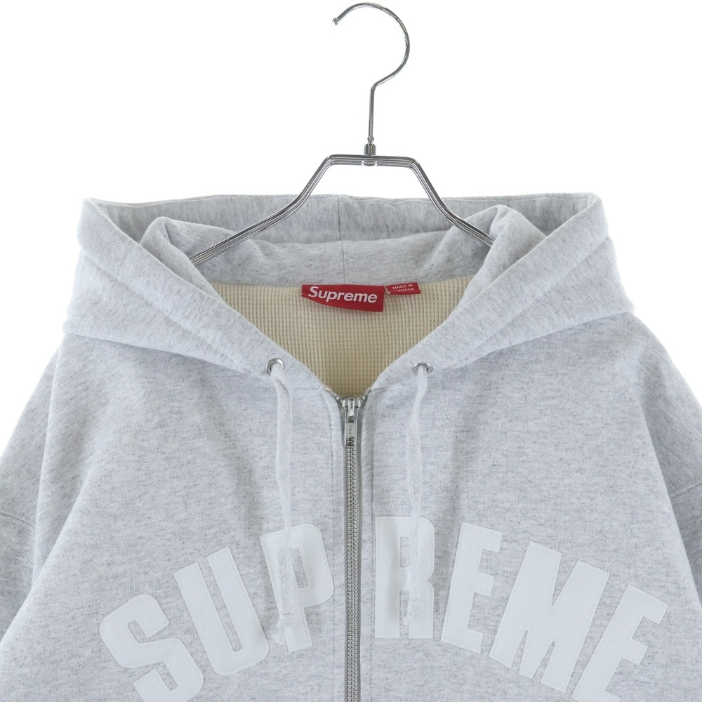 SUPREME(シュプリーム) 25AW Arc Thermal Lined Zip Up Hooded Sweatshirt アーチロゴ 裏地サーマル ジップアップパーカー フーディー グレー