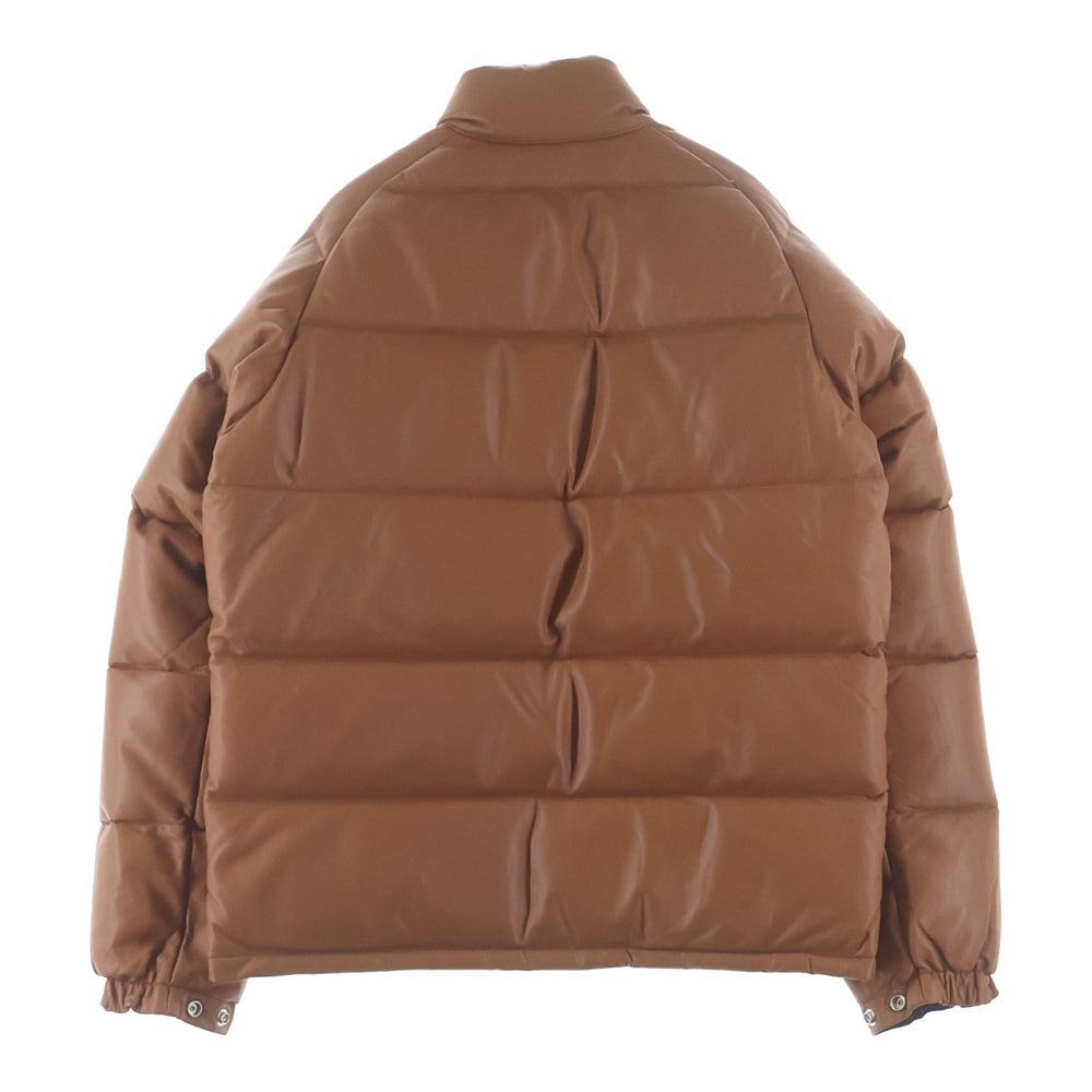 A BATHING APE(アベイシングエイプ) 25AW LEATHER CLASSIC DOWN JACKET シープスキン レザー クラシック ダウンジャケット ブラウン 001DNL801011M