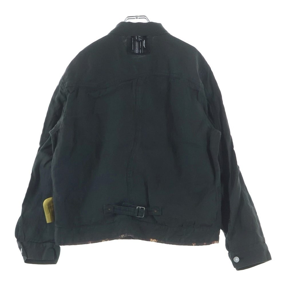 UNDERCOVER(アンダーカバー) 26SS ユーズド加工デニムジャケット リネンブルゾン カーキ/グレー UC1F4204-2
