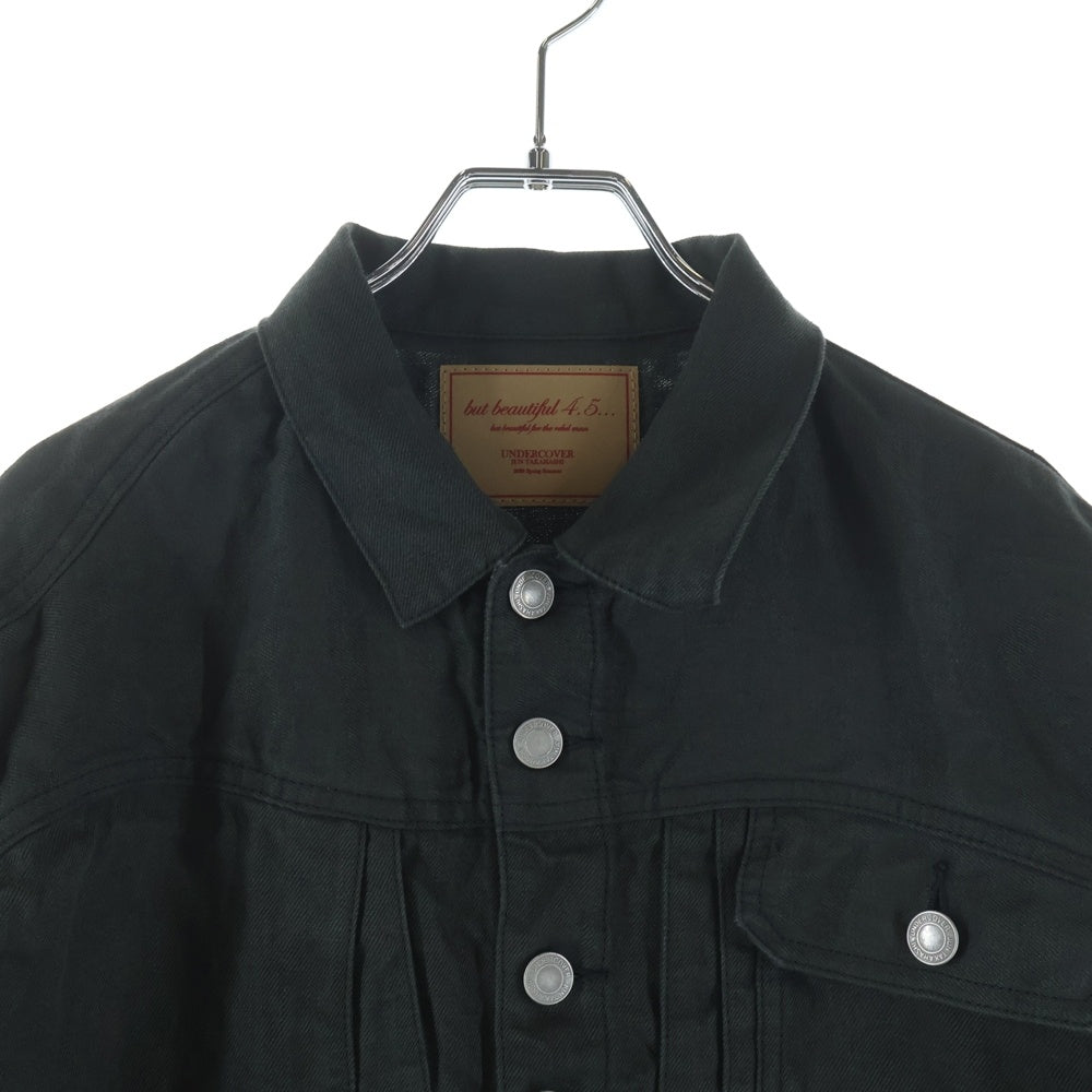 UNDERCOVER(アンダーカバー) 26SS ユーズド加工デニムジャケット リネンブルゾン カーキ/グレー UC1F4204-2