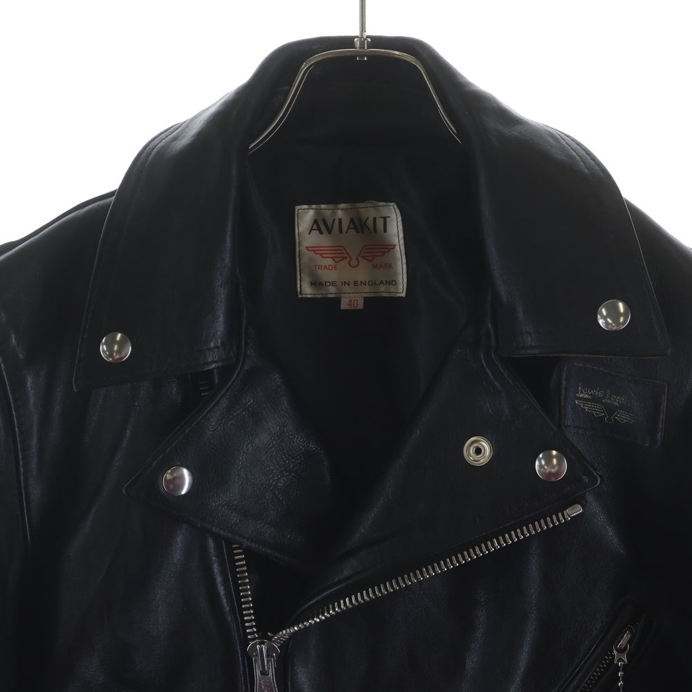 Lewis Leathers(ルイスレザー) 441T CYCLONE TIGHT FIT サイクロン タイトフィット ベジタブルタンニンカウハイド レザー ダブルライダースジャケット ブラック