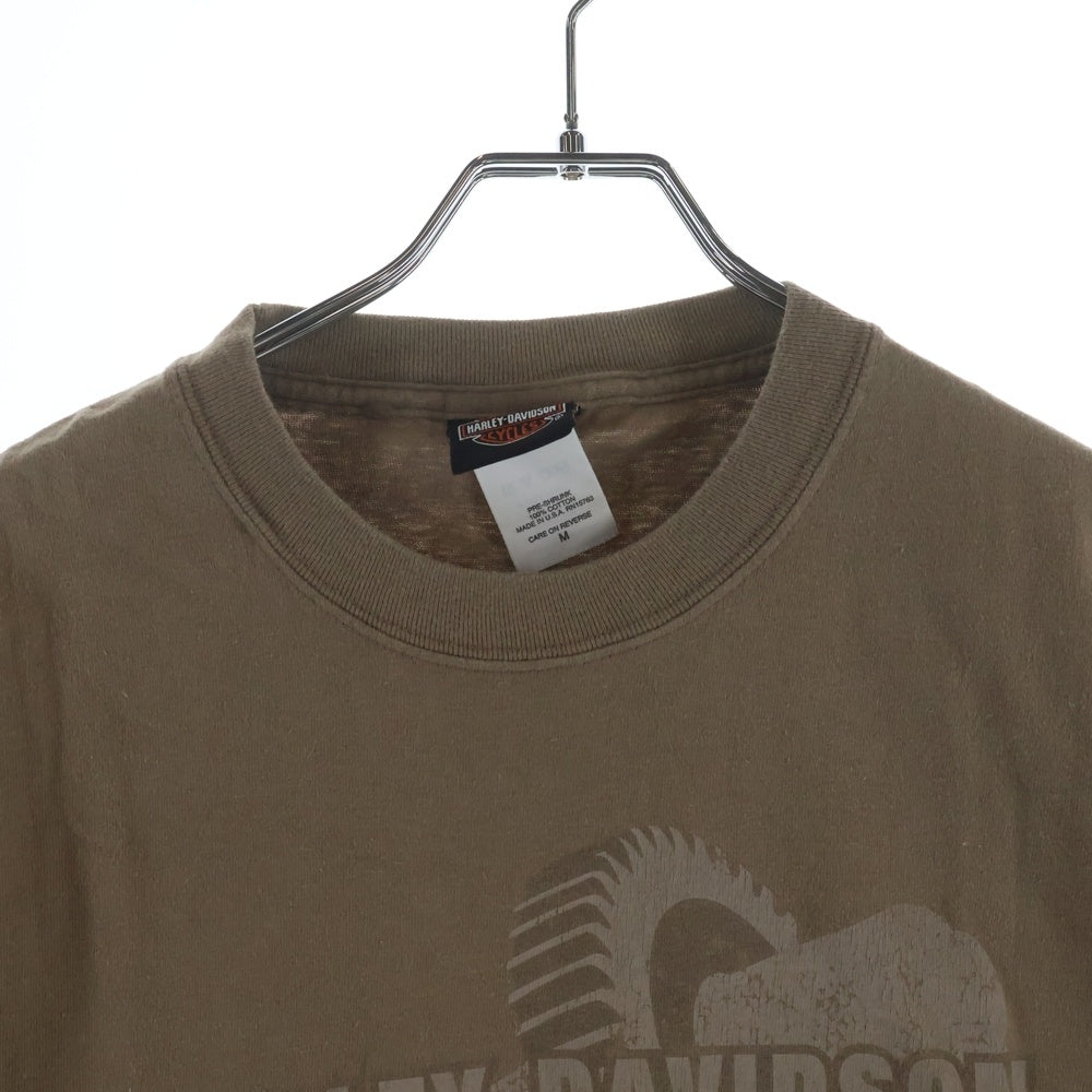 HARLEY DAVIDSON(ハーレーダビッドソン) 90s VINTAGE BARNETT EL PASO TEXAS 両面プリント 半袖Tシャツ カットソー ブラウン