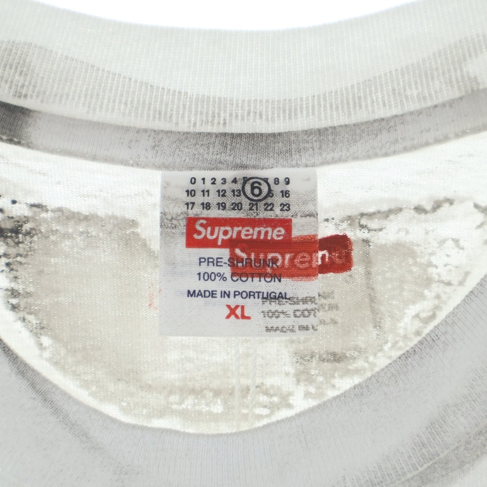 SUPREME(シュプリーム) 24SS ×MM6 Maison Margiela Box Logo Tee ボックスロゴプリント半袖Tシャツ カットソー ホワイト