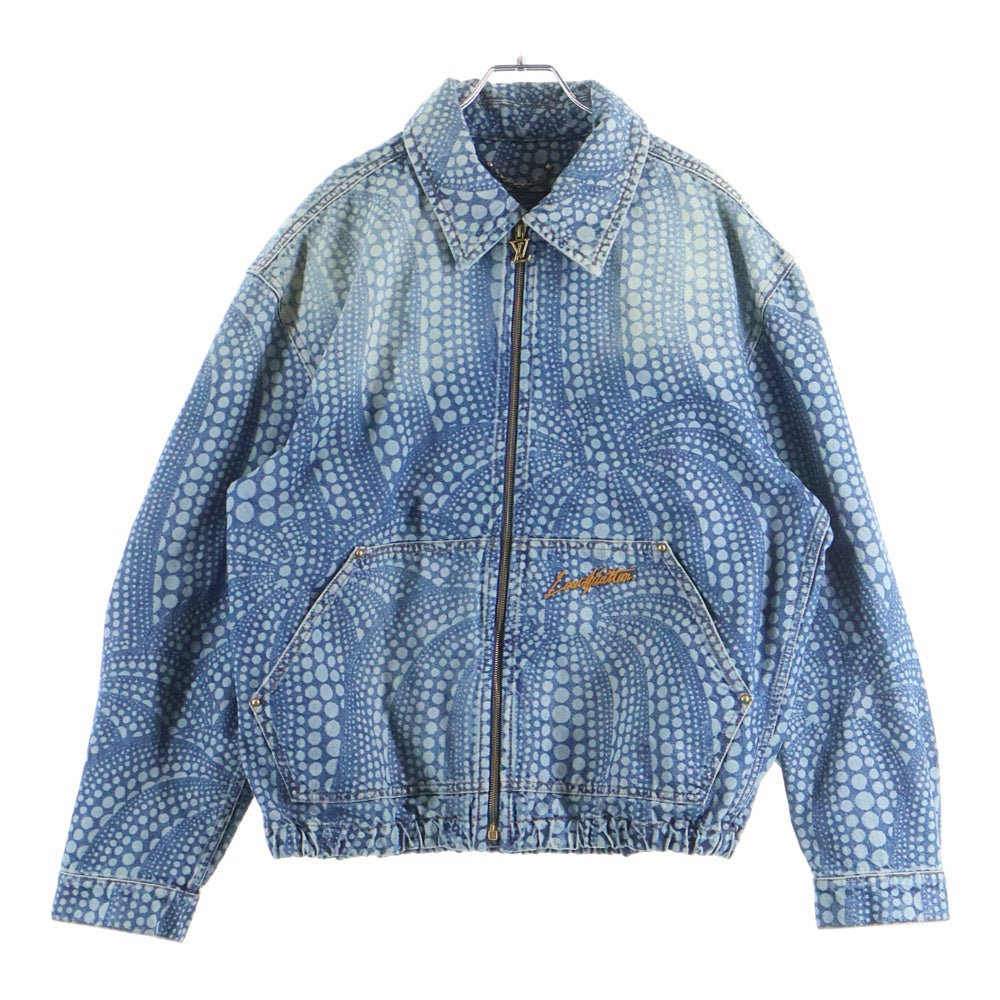 LOUIS VUITTON(ルイヴィトン) 23AW×YK Zipup Denim Bluzon Dot RM232H YN3 HOA30W 草間彌生 ドット柄ジップアップデニムブルゾンジャケット インディゴ