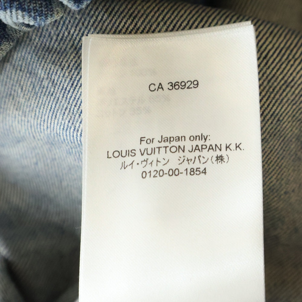LOUIS VUITTON(ルイヴィトン) 23AW×YK Zipup Denim Bluzon Dot RM232H YN3 HOA30W 草間彌生 ドット柄ジップアップデニムブルゾンジャケット インディゴ