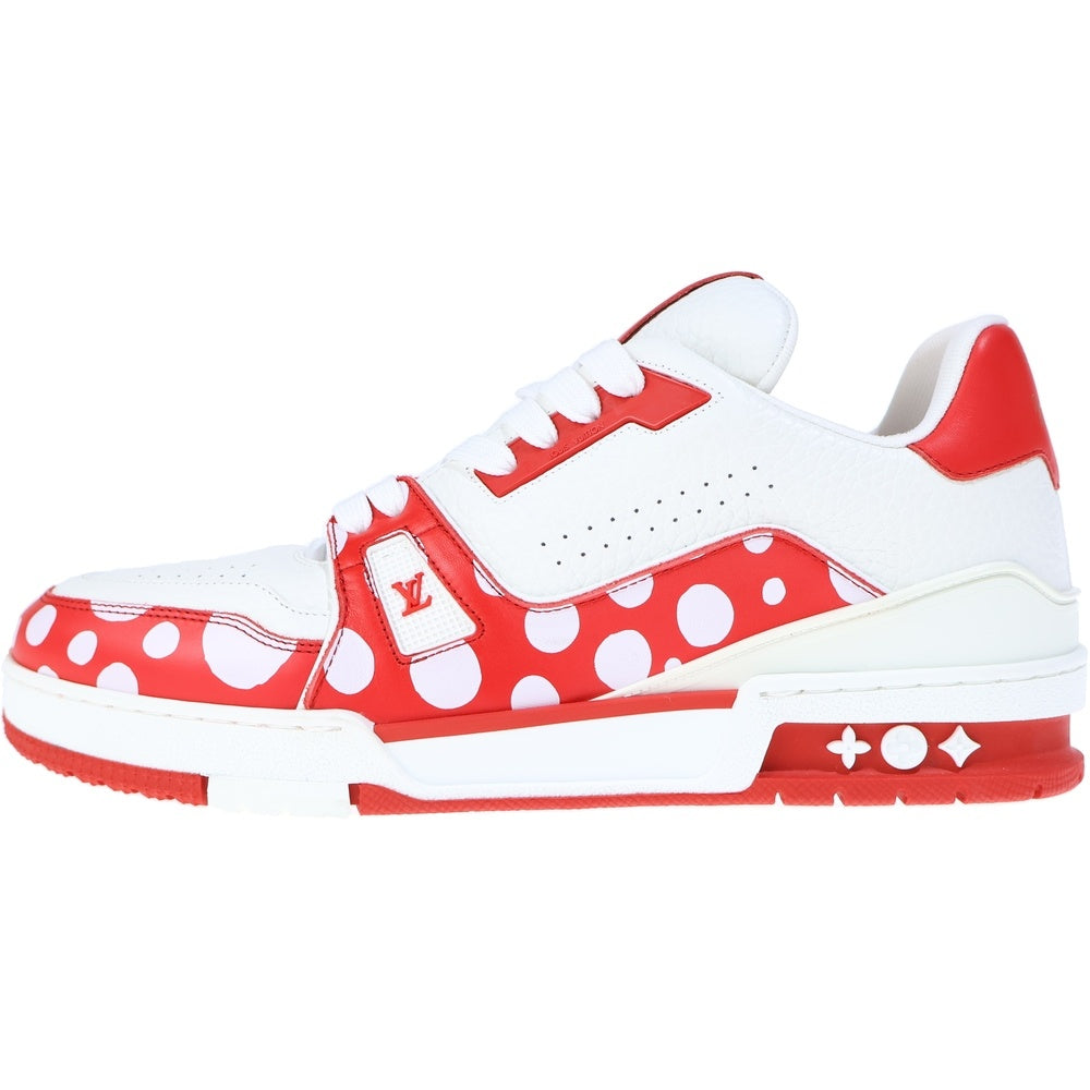 LOUIS VUITTON(ルイヴィトン) 23SS×草間彌生 LV Trainer LV トレーナー ドット柄 ローカットスニーカー ホワイト/レッド FD1202