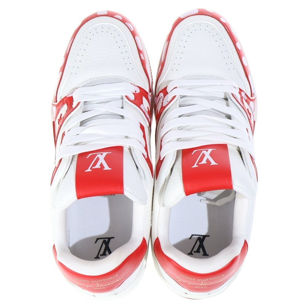 LOUIS VUITTON(ルイヴィトン) 23SS×草間彌生 LV Trainer LV トレーナー ドット柄 ローカットスニーカー ホワイト/レッド FD1202
