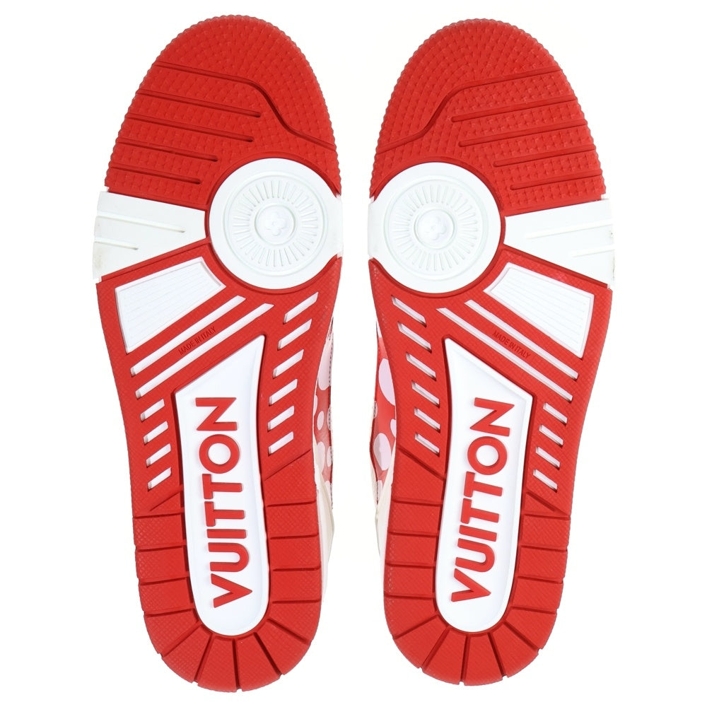 LOUIS VUITTON(ルイヴィトン) 23SS×草間彌生 LV Trainer LV トレーナー ドット柄 ローカットスニーカー ホワイト/レッド FD1202