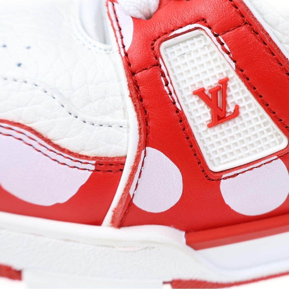 LOUIS VUITTON(ルイヴィトン) 23SS×草間彌生 LV Trainer LV トレーナー ドット柄 ローカットスニーカー ホワイト/レッド FD1202