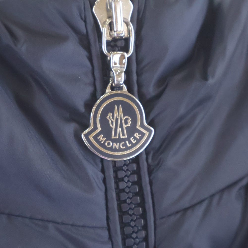 MONCLER(モンクレール) 18SS GILET 裾フリル 異素材切替 フーデッド ダウンベスト ネイビー レディース D10938452200