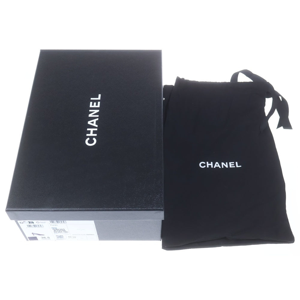 CHANEL(シャネル) ココマークロゴ レタリング ハイヒールパンプス サンダル ブラック/ゴールド レディース G46385