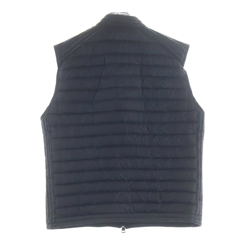 MONCLER(モンクレール) 17SS ダウン切替 レザーベスト ブラック C10914394785