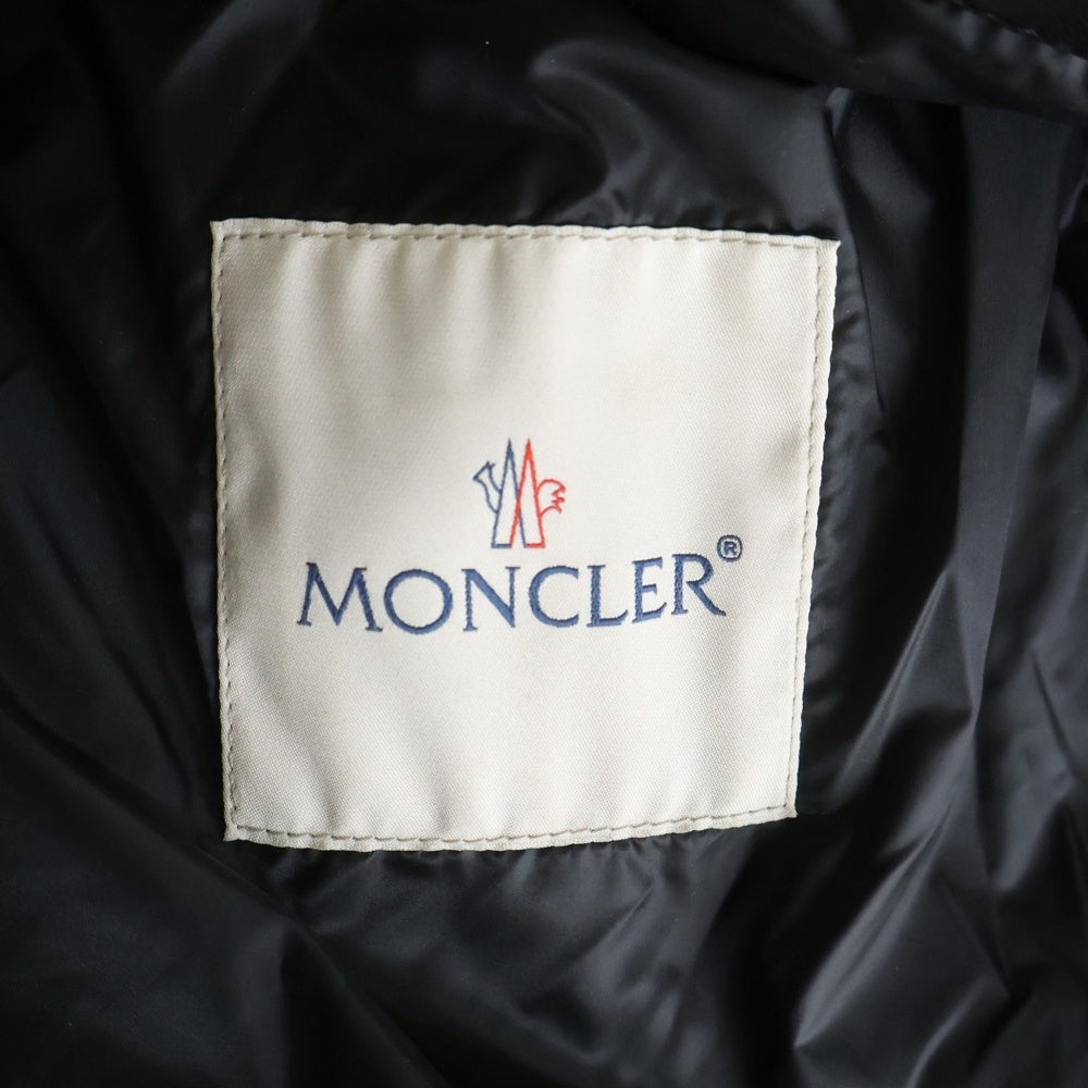 MONCLER(モンクレール) 17SS ダウン切替 レザーベスト ブラック C10914394785