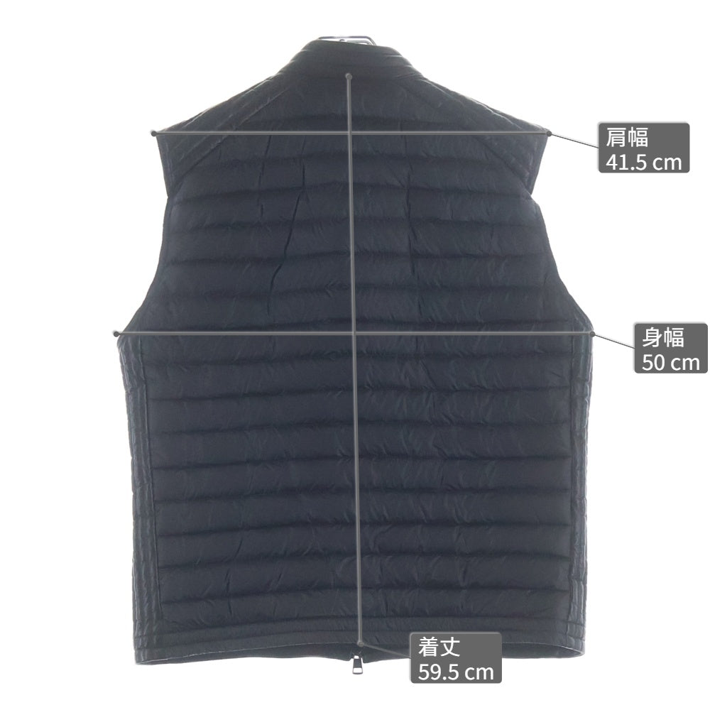 MONCLER(モンクレール) 17SS ダウン切替 レザーベスト ブラック C10914394785