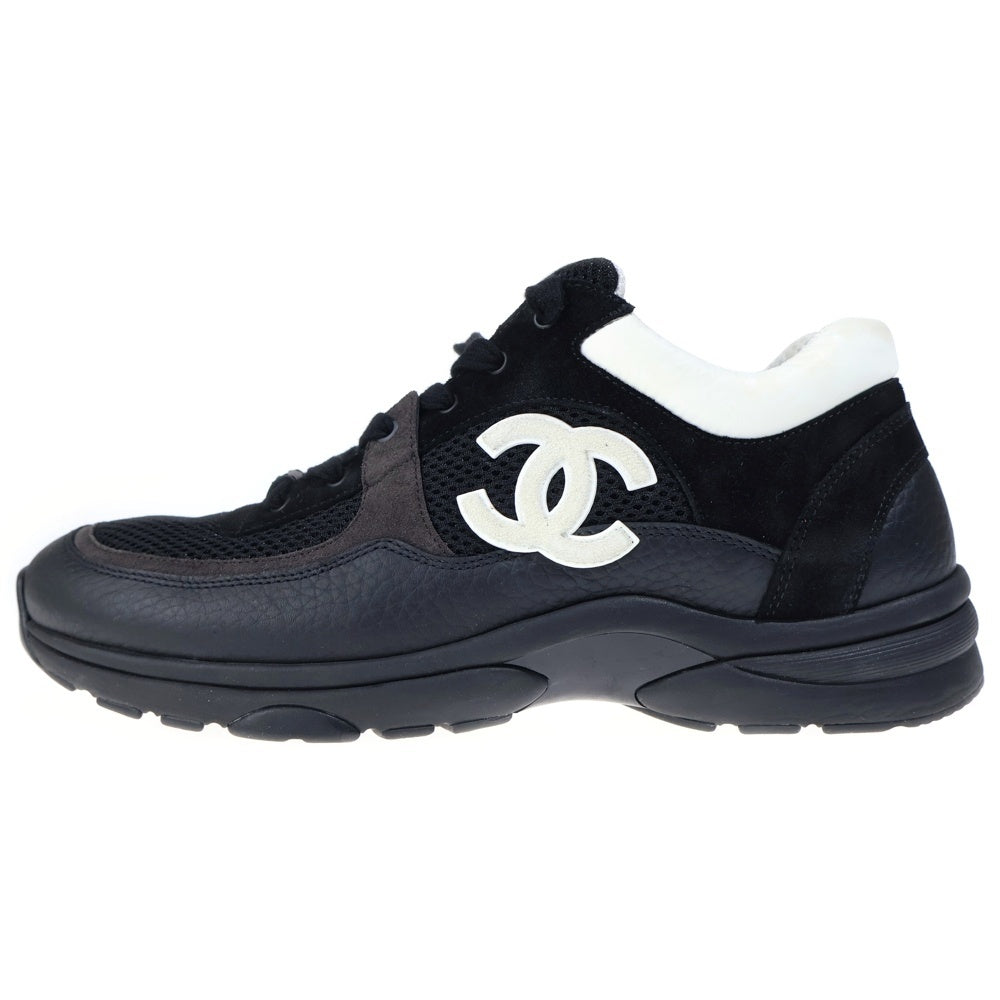 CHANEL(シャネル) ココマーク ファブリック ローカットスニーカー ブラック G38301