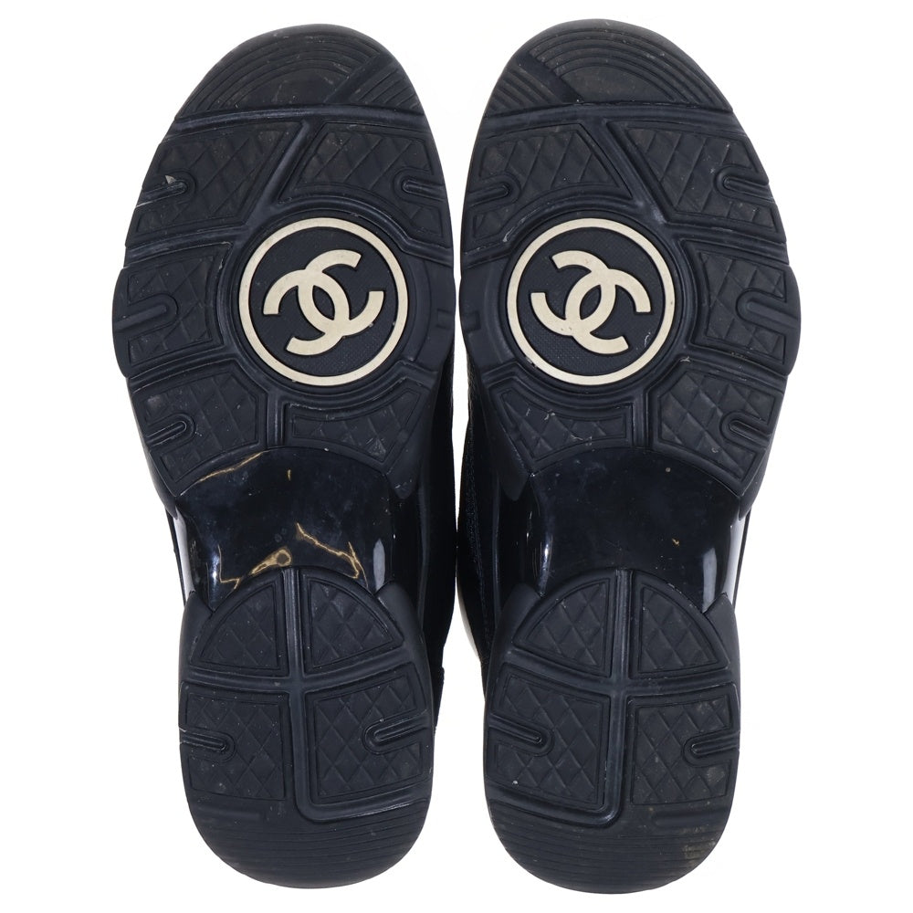 CHANEL(シャネル) ココマーク ファブリック ローカットスニーカー ブラック G38301