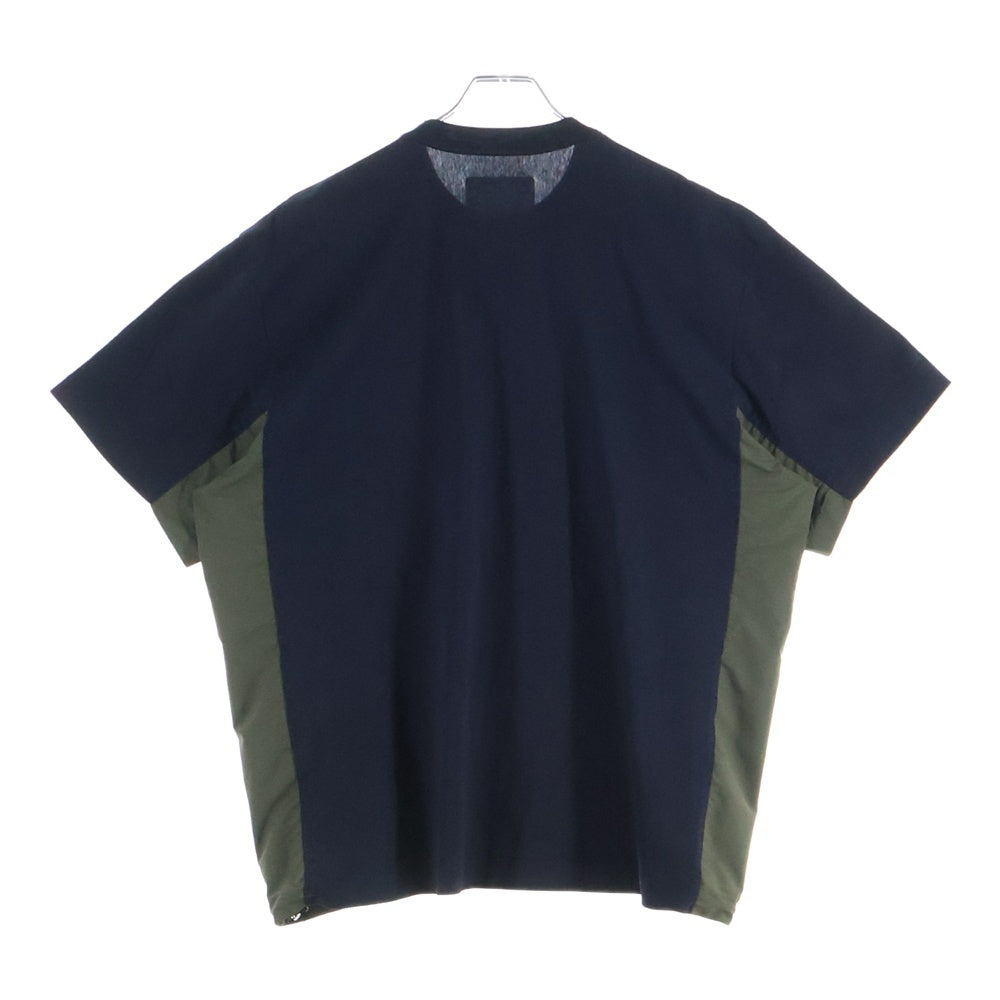 Sacai(サカイ) リップストップパネル 半袖Tシャツ カットソー ネイビー/カーキ 24-03473M