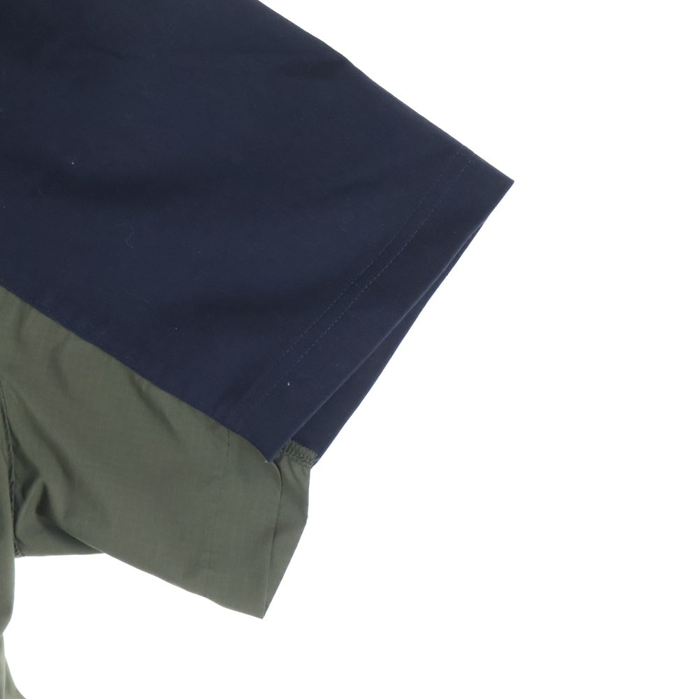 Sacai(サカイ) リップストップパネル 半袖Tシャツ カットソー ネイビー/カーキ 24-03473M