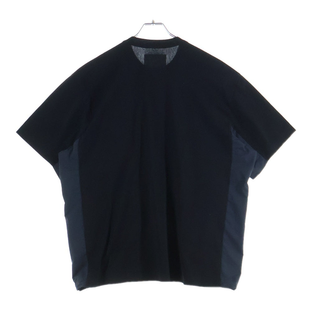 Sacai(サカイ) リップストップパネル 半袖Tシャツ カットソー ブラック 24-03473M