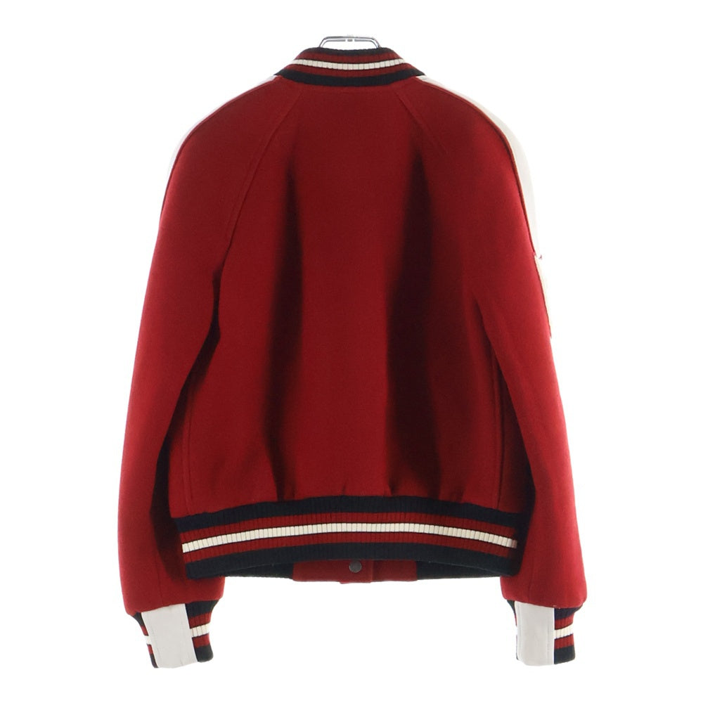 COACH(コーチ) レザー切り替え スタジアムジャケット スタジャン レッド/ホワイト 224805