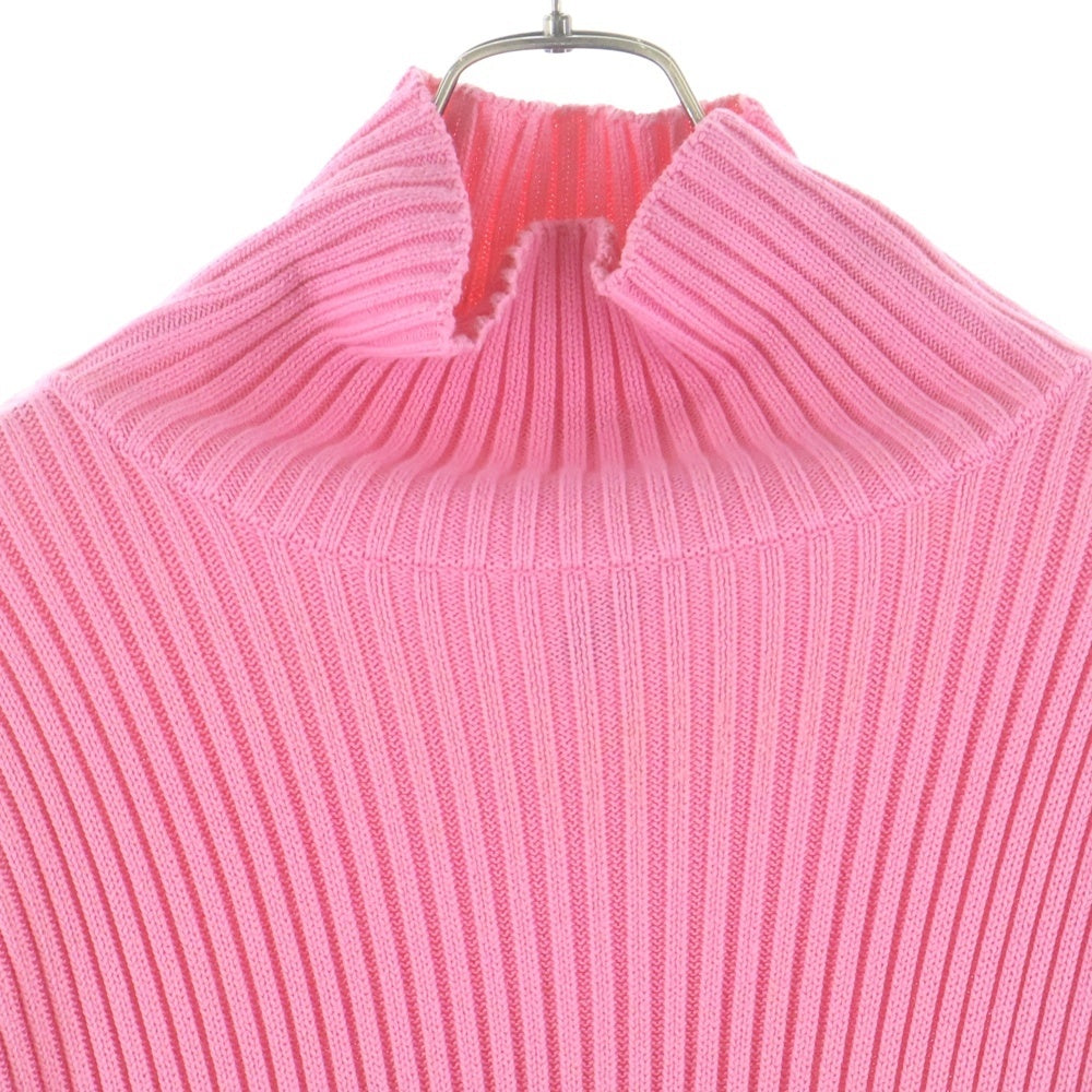 BALENCIAGA(バレンシアガ) フロントロゴ オーバーサイズ ハイネック長袖セーター ピンク 583089