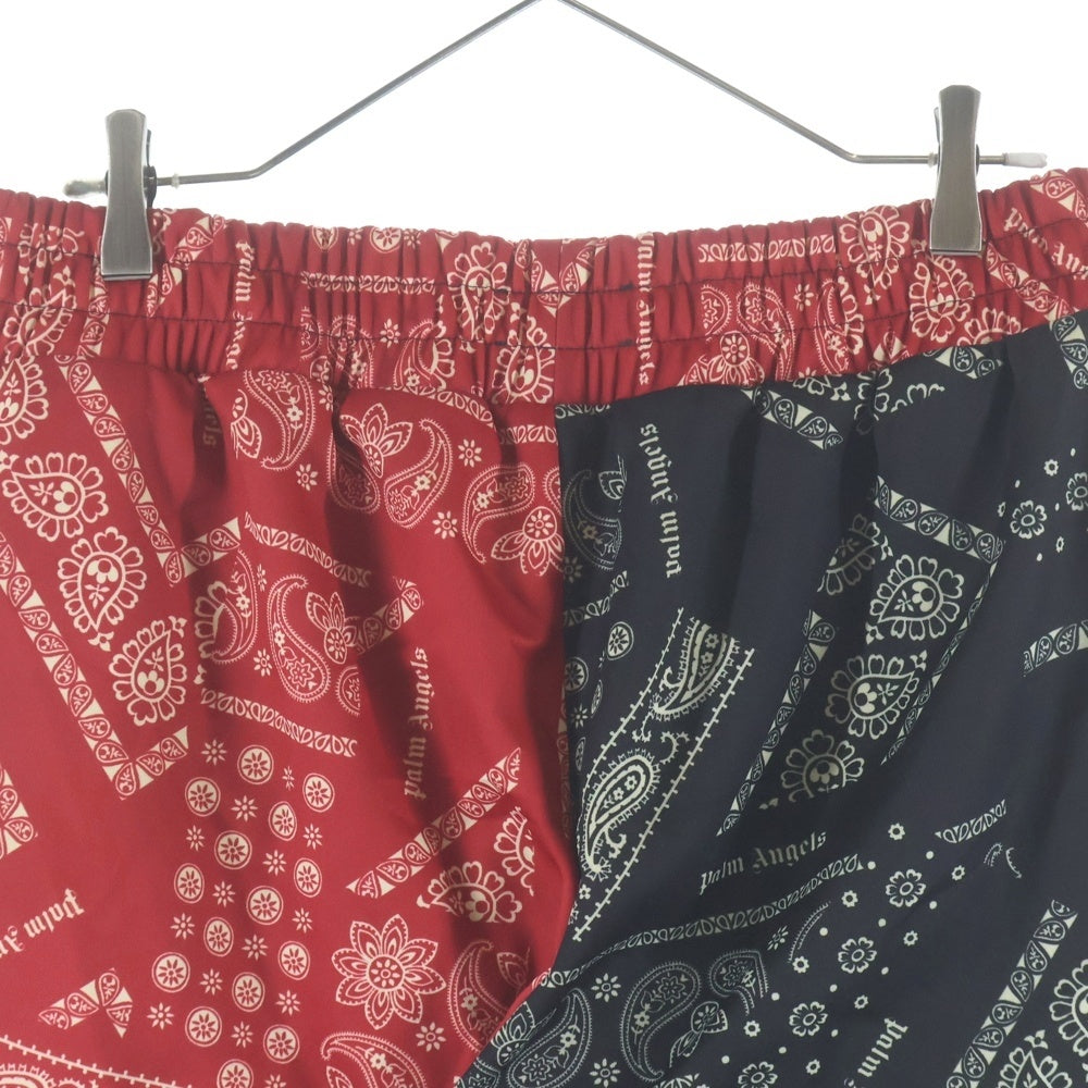 Palm Angels(パームエンジェルス) 19AW Bandanna Track PANTS バンダナ柄 トラックパンツ ブラック/レッド PMCA023E19608002