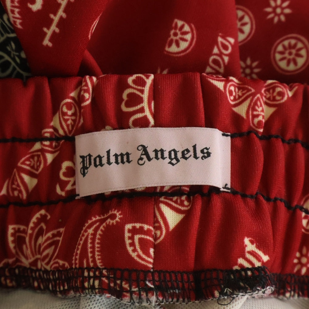 Palm Angels(パームエンジェルス) 19AW Bandanna Track PANTS バンダナ柄 トラックパンツ ブラック/レッド PMCA023E19608002